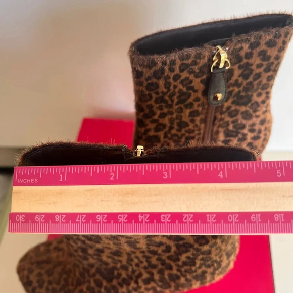 Dollhouse vintage leopard turn high heal boots size 7.5 new in box - Picture 13 of 15